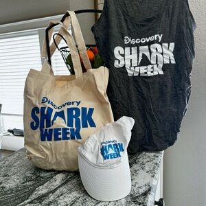 Discovery Bundle Blue and White Shark Week Apparel Set